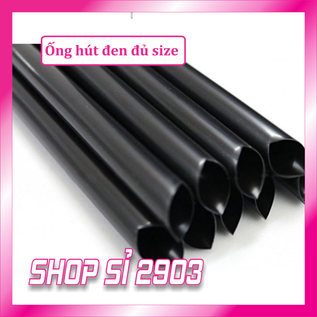 Ống hút đen phi 8 cao cấp - Bịch 500 gram