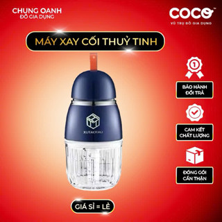  Máy Xay Cối chất liệu thủy tinh XuTaoTao Ăn Dặm đa năng xách tay dung lượng 300ml Với 6 Lưỡi Cho Bé 