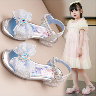 Giày sandal công chúa cho bé gái cao cấp da Pu mềm mại đế nhẹ phong cách thời trang mới 2025 (elsa)