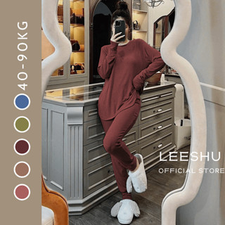 Bộ thun dẻo có Bigsize vạt bầu mặc nhà ủ kem chất cotton lạnh mềm mát bo gấu form rộng có túi  ❤Leeshu❤