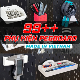 Phụ Kiện Bảng Pegboard Móc Treo Dụng Cụ Cơ Khí Workshop, Khay, Giá Đỡ, Giỏ Đựng Đồ Đa Năng - Đầy Đủ, Cập Nhật Liên Tục