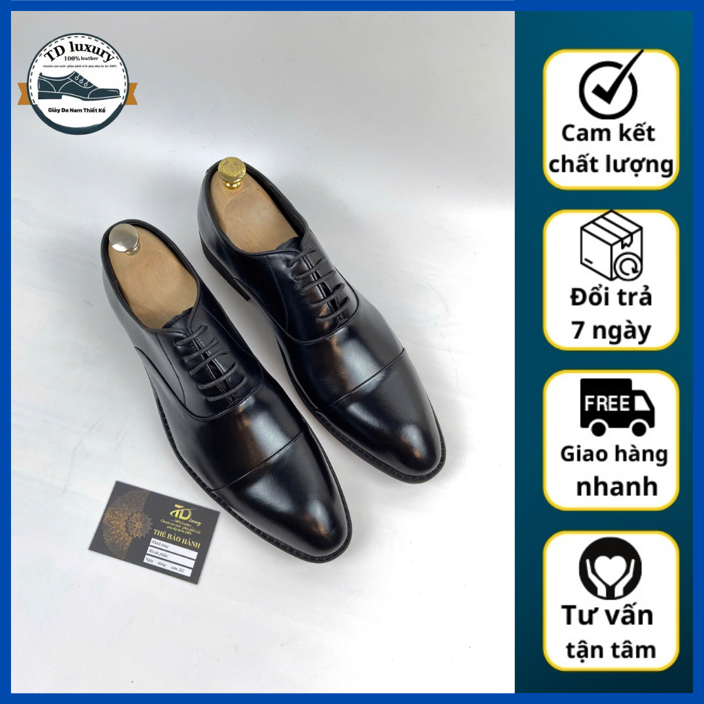 Giày tây nam công sở cao cấp da bò kiểu dáng oxford cổ điển - giày tây nam công sở