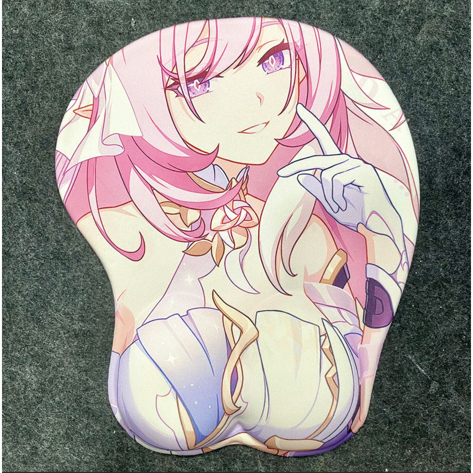 Miếng lót chuột đệm đỡ tay Elysia lót chuột silicon 3D Honkai Impact 3 Elysia