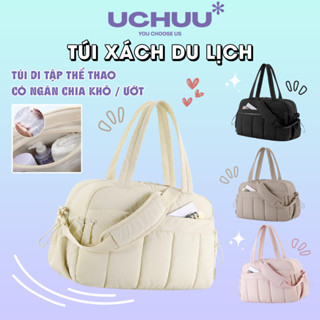 Túi Tote Du Lịch Cỡ Lớn UCHUU Túi Đi Tập Thể Thao, Túi Vải Đeo Vai, Túi Trống Duffle Tập Gym