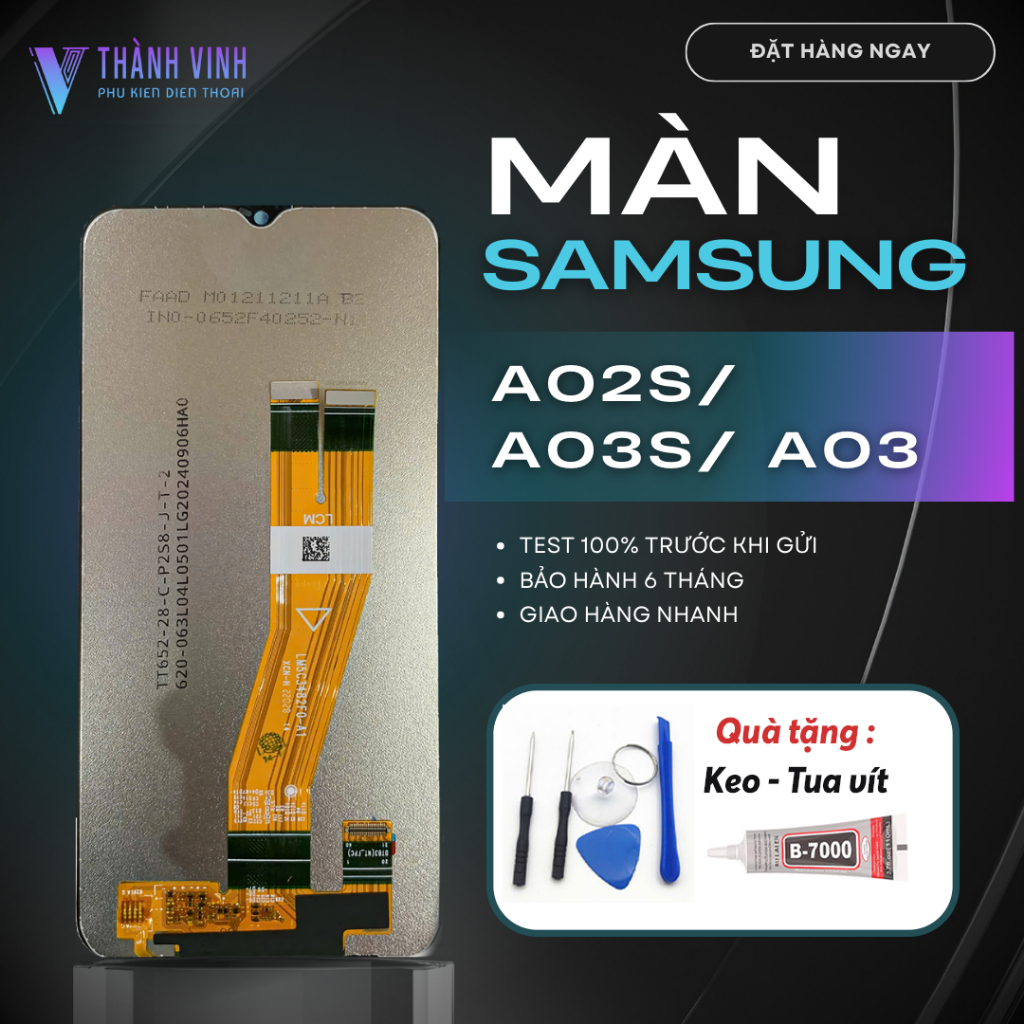 Màn Hình Điện Thoại SamSung A02S / A03S / A03 - Chất Lượng Cao, Tặng Kèm Keo Dán & Bộ Sửa Chữa