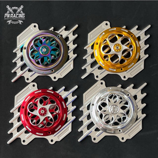 Che két nước lắp Ab/Vairo/Click 125/150 ( 2 val ) nhôm cnc + quạt tản nhiệt cnc 3D kèm ốc salaya long đền đỏ - phụ kiện