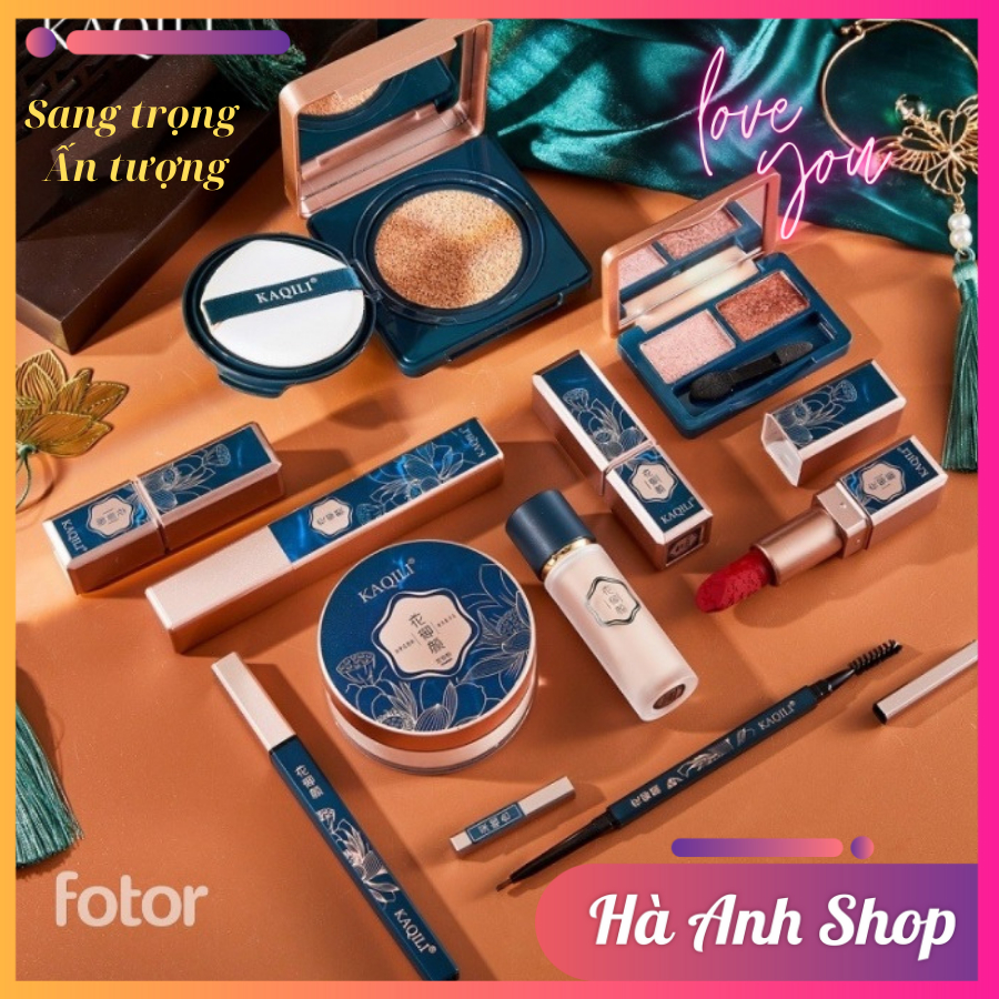 Bộ Trang Điểm Chăm Sóc Sắc Đẹp Quà Tặng Cá Nhân KAQILI 10 Món
