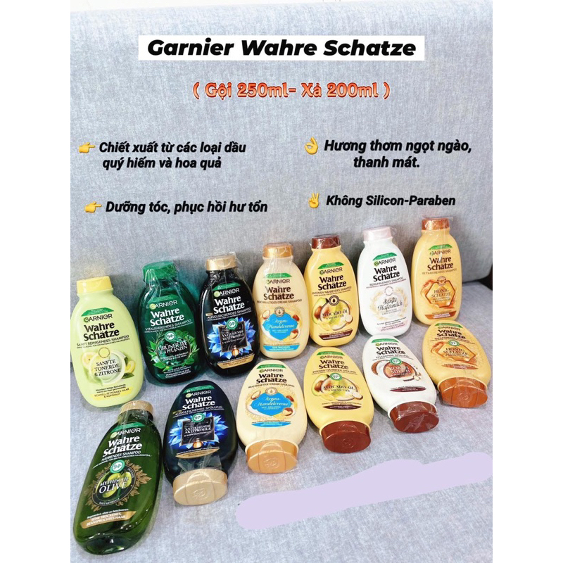 Bộ ba gội + xả + ủ tóc Garnier 🍃🍃🍃