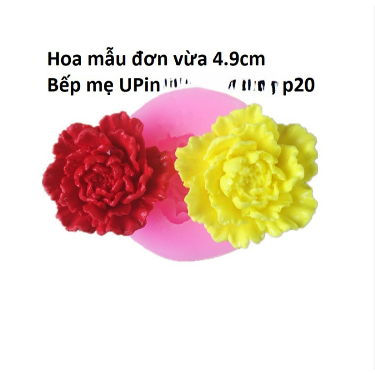 [KHUÔN 4D SALE] Khuôn silicon hoa mẫu đơn 4.9cm mã MD49 làm rau câu 4d
