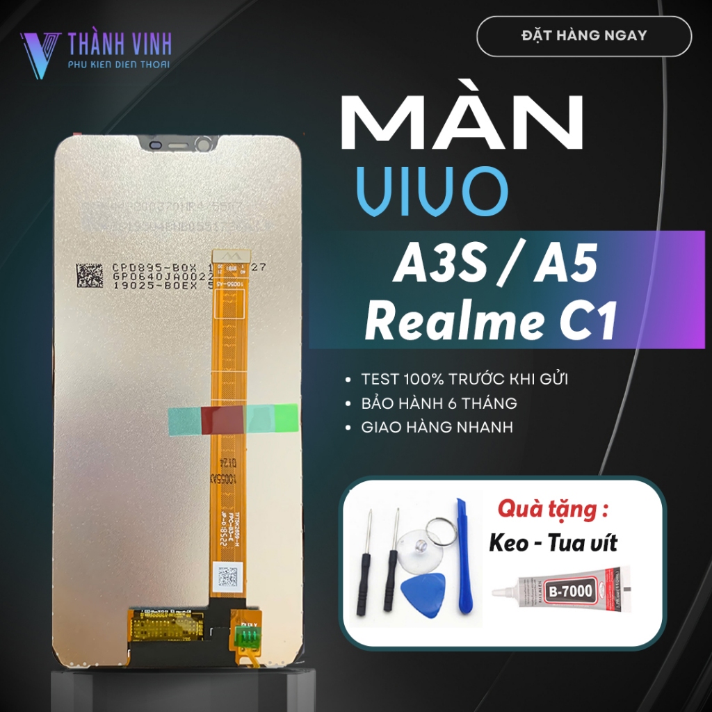 Màn Hình Điện Thoại Oppo A3S / A5 / Realme C1  - Chất Lượng Cao, Tặng Kèm Keo Dán & Bộ Sửa Chữa