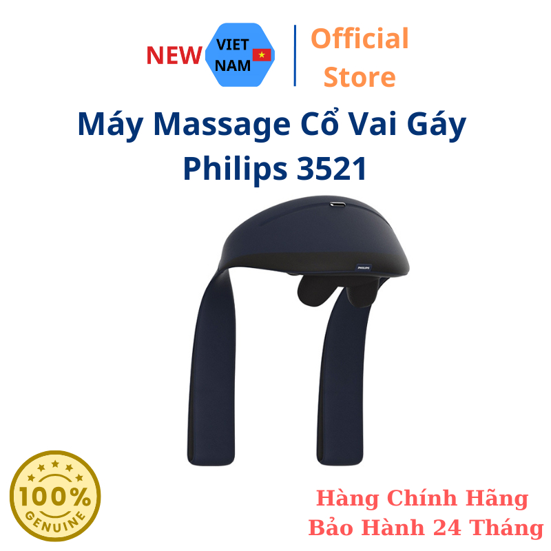 Máy Massage PHILIPS 3521 - Đầu massage 3D Mô Phỏng Các Đầu Ngón Tay - Chính Hãng - Bảo Hành 24 Tháng