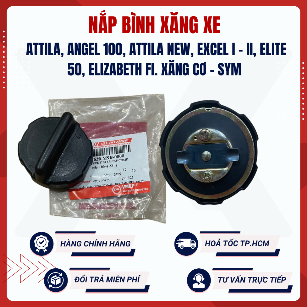 [Chính hãng] Nắp Bình Xăng Xe Excel II  - SYM