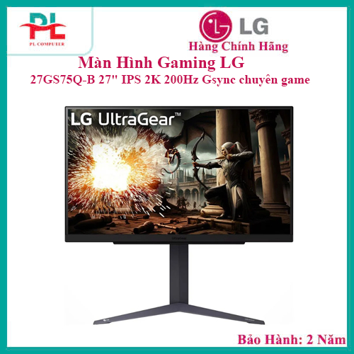 Màn hình LG 27GS75Q-B 27" IPS 2K 200Hz Gsync chuyên game - Hàng Chính Hãng