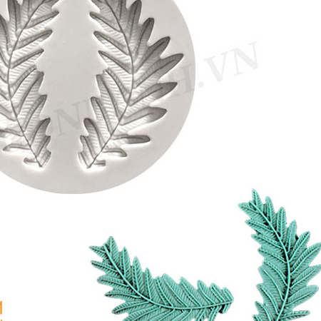 Khuôn silicon lá cây vỉ 2 lá dương sỉ