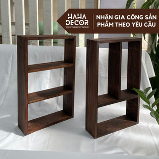  Kệ gỗ treo tường decor studio kệ treo nhà vệ sinh gỗ thông mỹ kệ gia vị KGTT04-N 