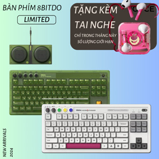 Bàn Phím Cơ 8BitDo Retro Mechanical Keyboard có Bluetooth/2.4G/USB-C, Hot Swap, Aluminum Plate