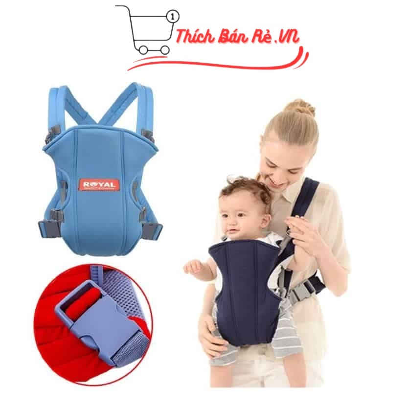 Địu em bé địu 4 tư thế đai địu bé đi xe máy an toàn , địu Royal