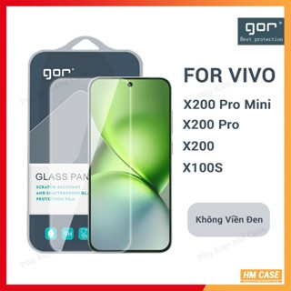 Kính Cường Lực Gor Vivo X200 Pro Mini / X200 Pro / X200S / Vivo X100S / X200 FE, Trong suốt Không Viền Đen, 9H 2.5D