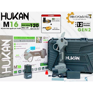 Kéo cắt cành pin Hukan M16-G2-KCC3130 động cơ không chổi than 2 pin