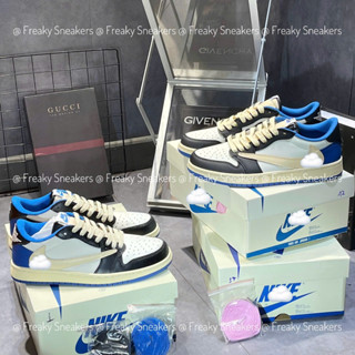 Giày thể thao JD 1 Low x Travis Scott x Fragment (Xanh_Trắng_Đen) - Phiên bản high Quality