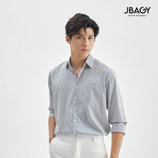 Outlet | Áo sơ mi nam Kẻ Sọc Stripes Hàn Quốc JBAGY, Áo sơ mi nam form rộng dài tay chất liệu thoáng mát - JS0701