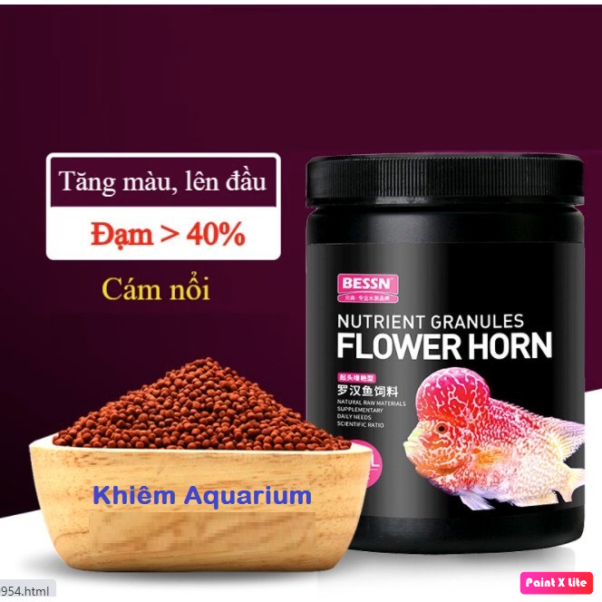 [DATE MỚI]Cám nổi BESSN cho cá La hán tăng màu, lên đầu HỘP 280G
