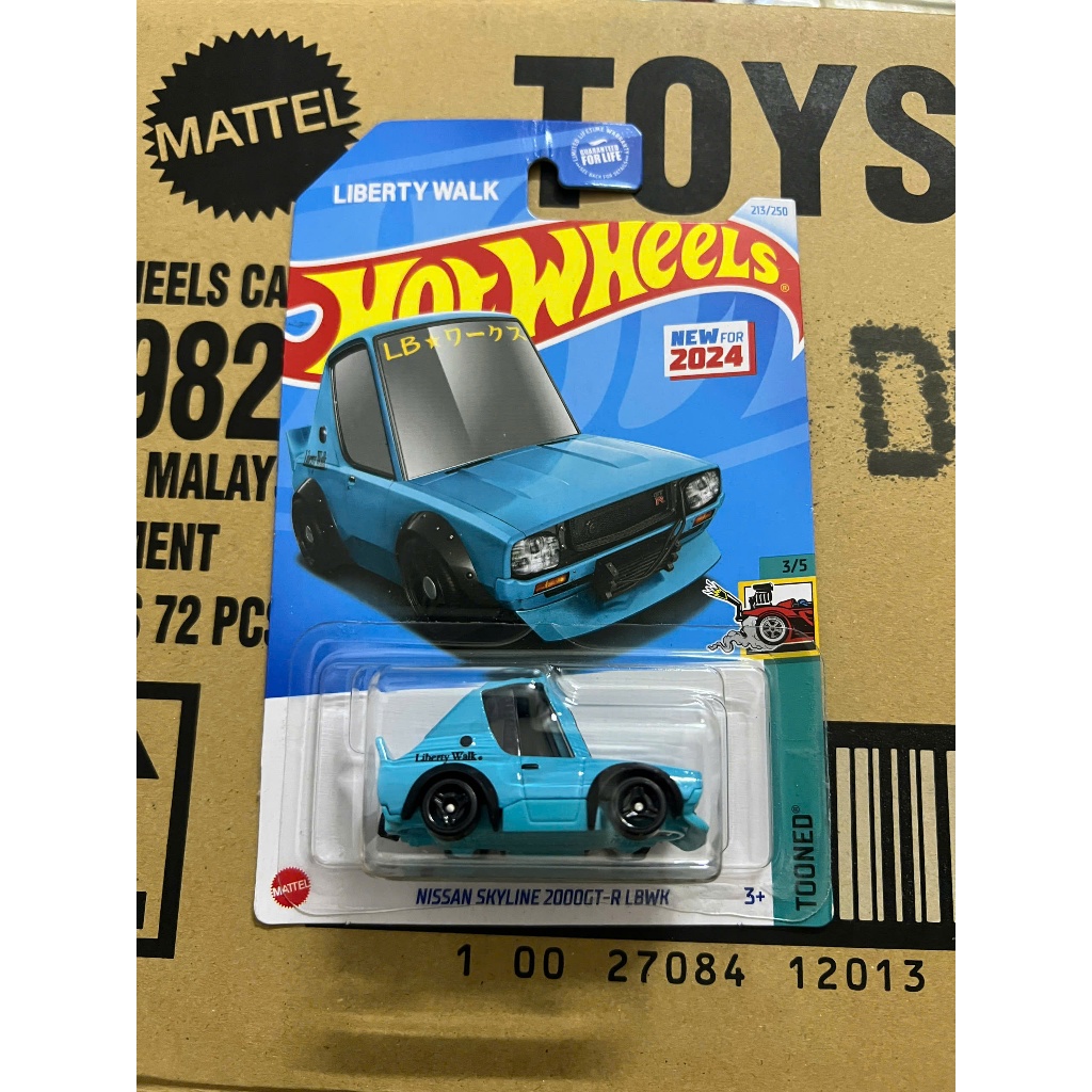 LeHuong Diecast - Xe Hot Wheels TOONED NISSAN SKYLINE 2000GT-R LBWK (Xanh)