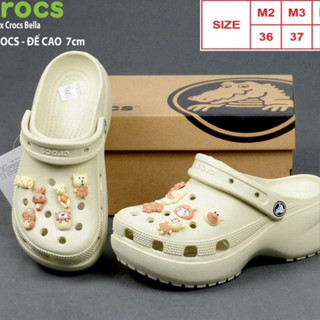 Dép Crocs Platform Đế Cao 5cm, đế Eva Siêu mềm Sục Cross Nữ