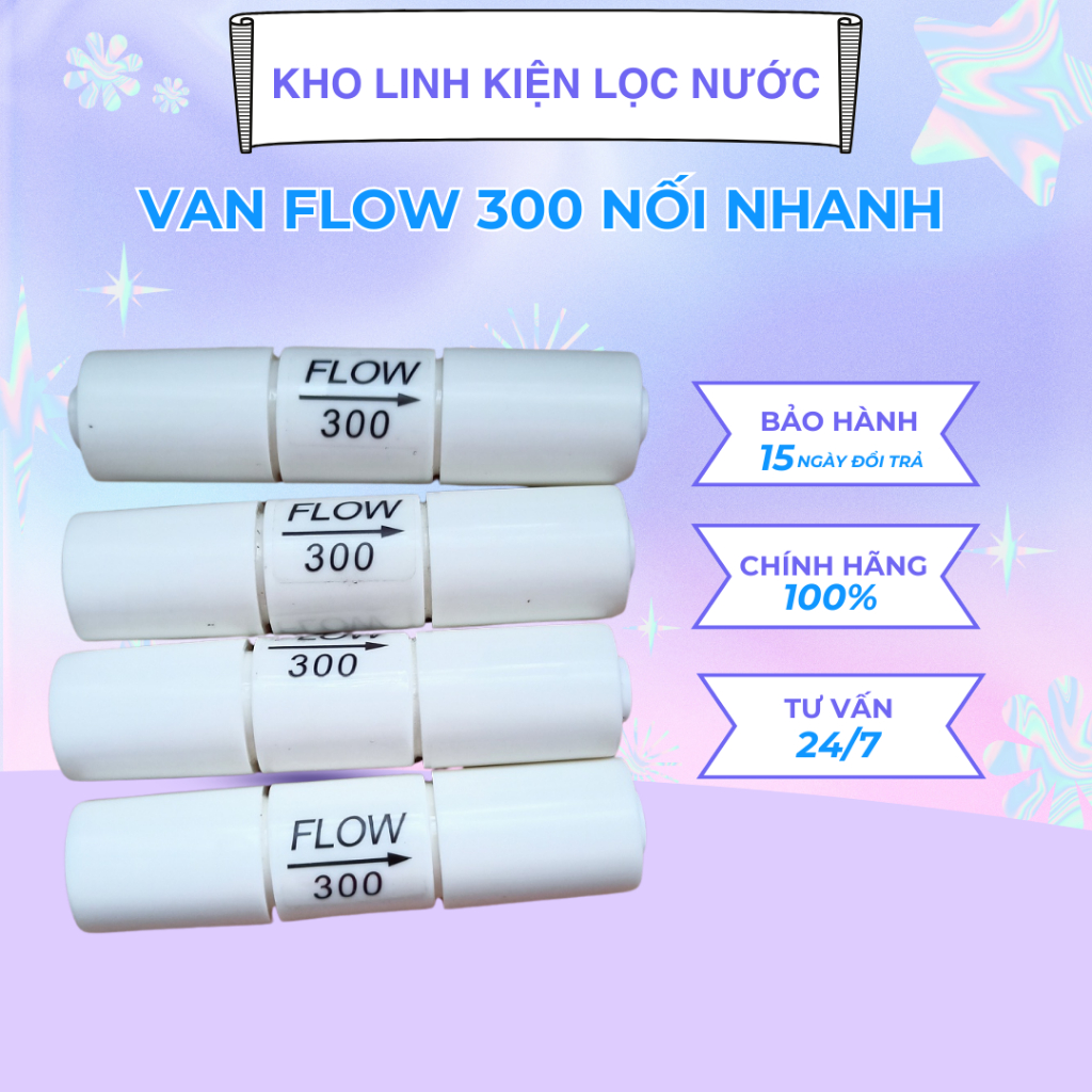 Van flow nối nhanh 300CC (Van điều tiết nước thải)