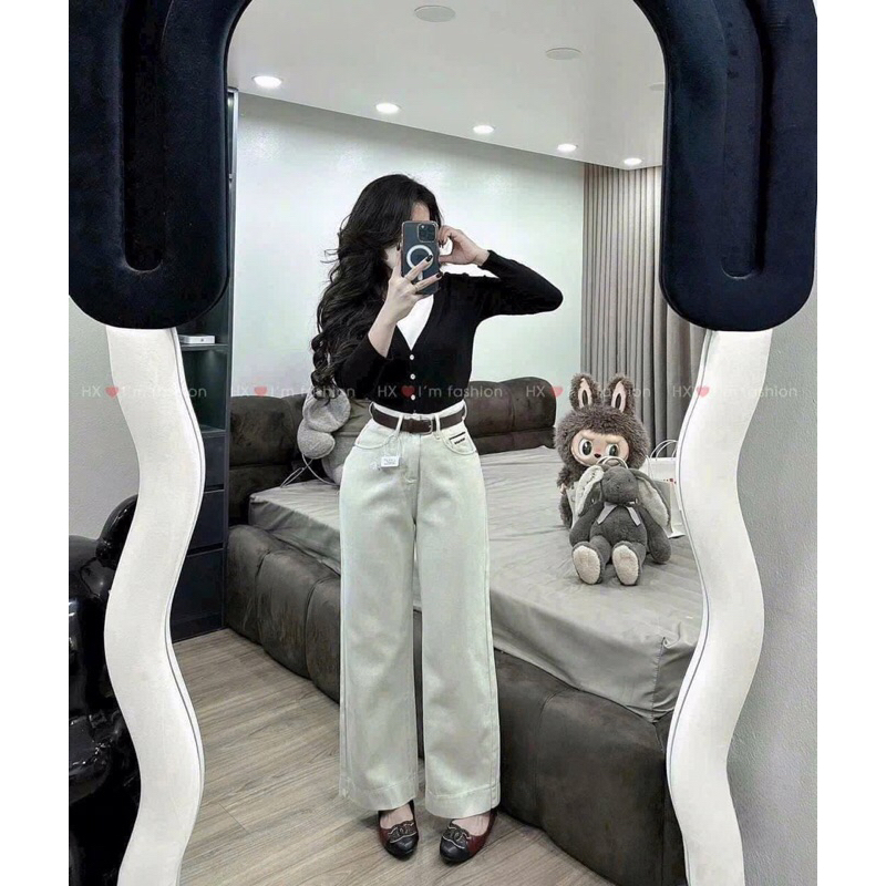 JEANs Sớ Thêu MiUmiu túi sau bao đẹp
