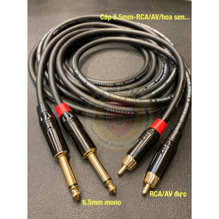  Dây tín hiệu chuyển đổi 6 ly  6.5ly  ra RCA hoa sen av hãng LS. Báo giá 1 cặp 