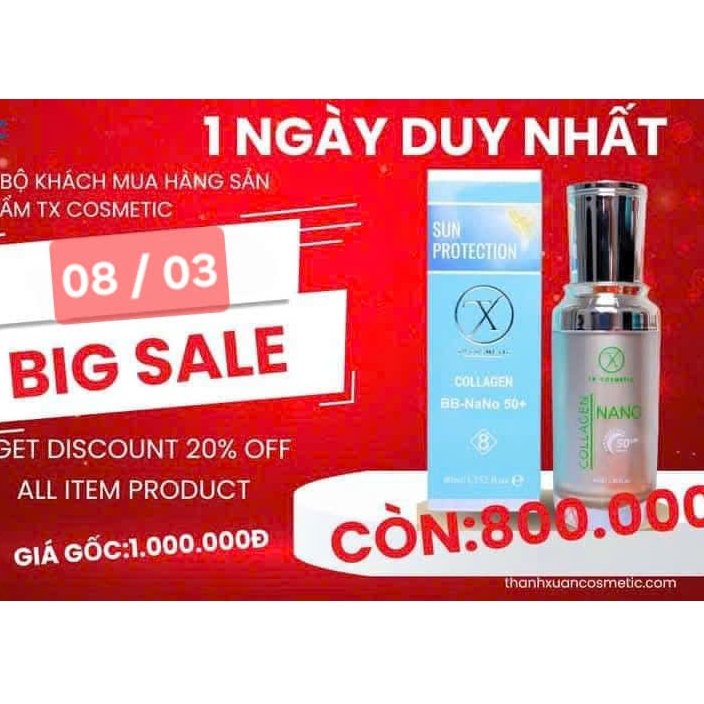 Kem chống nắng collagel TX cosmetic ( mẫu mới ) 50 ml