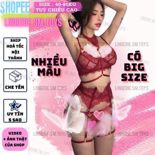 QR1234 Set Nội Y Ren Mỏng Kèm Gater Có Xương Tôn Eo Phong Cách Gợi Cảm Bí Ẩn [XEM VIDEO ĐỂ THẤY RÕ MẪU MẶC]