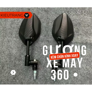 Gương Xe Máy xoay 360 độ, kính gập xe máy SH/ AB/ Vario/ Winner/ Exciter/Wave/Vision..., kèm chân kính xoay