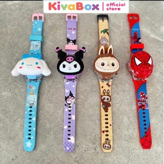 Sanrio Kuromi Hello Kitty Hoạt Hình Dễ Thương Đồng Hồ Trẻ Em Học Sinh  Làm Đẹp phát sáng, phát nhạc