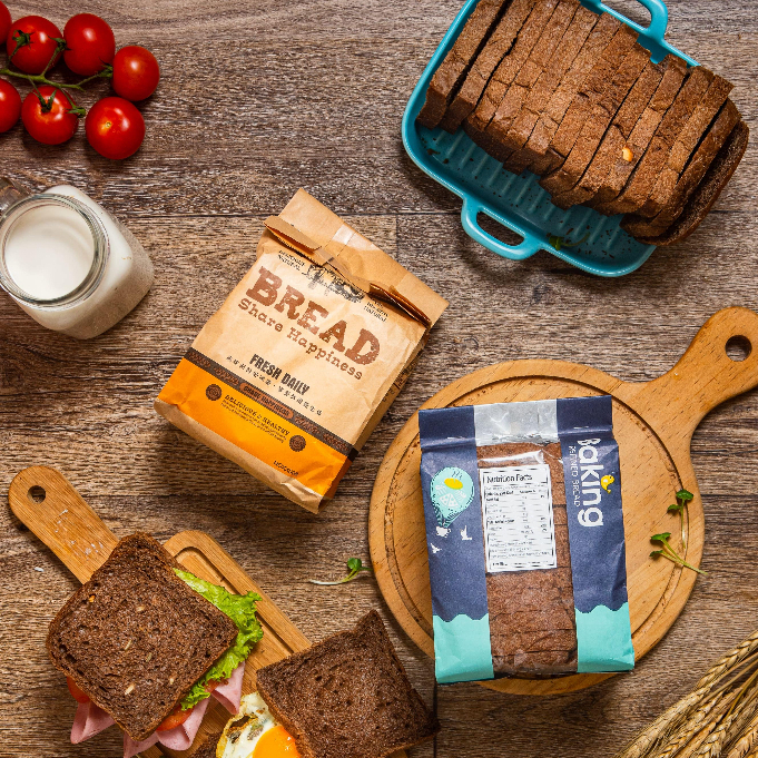  Bánh Mì Đen Nguyên Cám Lúa Mạch Không Đường Chuẩn Healthy ĂN Kiêng Giảm Cân Ít Calo Nhiều Chất Xơ Giàu Dinh Dưỡng 
