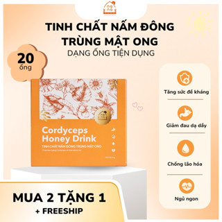 Tinh chất nấm đông trùng hạ thảo - NanaFarm - Dạng ống uống liền - Hộp 20 ống