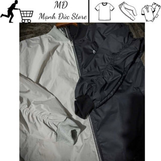 Áo khoác bomber gió thêu dsq 2 màu khoá khắc