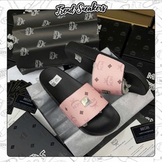 Dép Lê Nam Nữ Hot Trend M.CM Quai Da Full Box, Dép MC.M Đế Cao Su Siêu Nhẹ Êm Ái