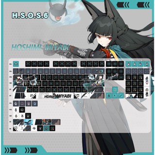 Keycap Zenless Zone Zero Miyabi thick PBT xuyên led in dyesub 5 mặt 133 phím anime layout keycaps Genshin Impact