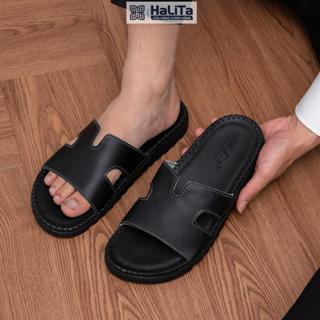 [Dép Doc Tờ Chữ K] Dép Da HaLiTa - Da Bò Thái Lan Cao Cấp, Đế Cao Su Nhẹ Răng Cưa Chống Trơn