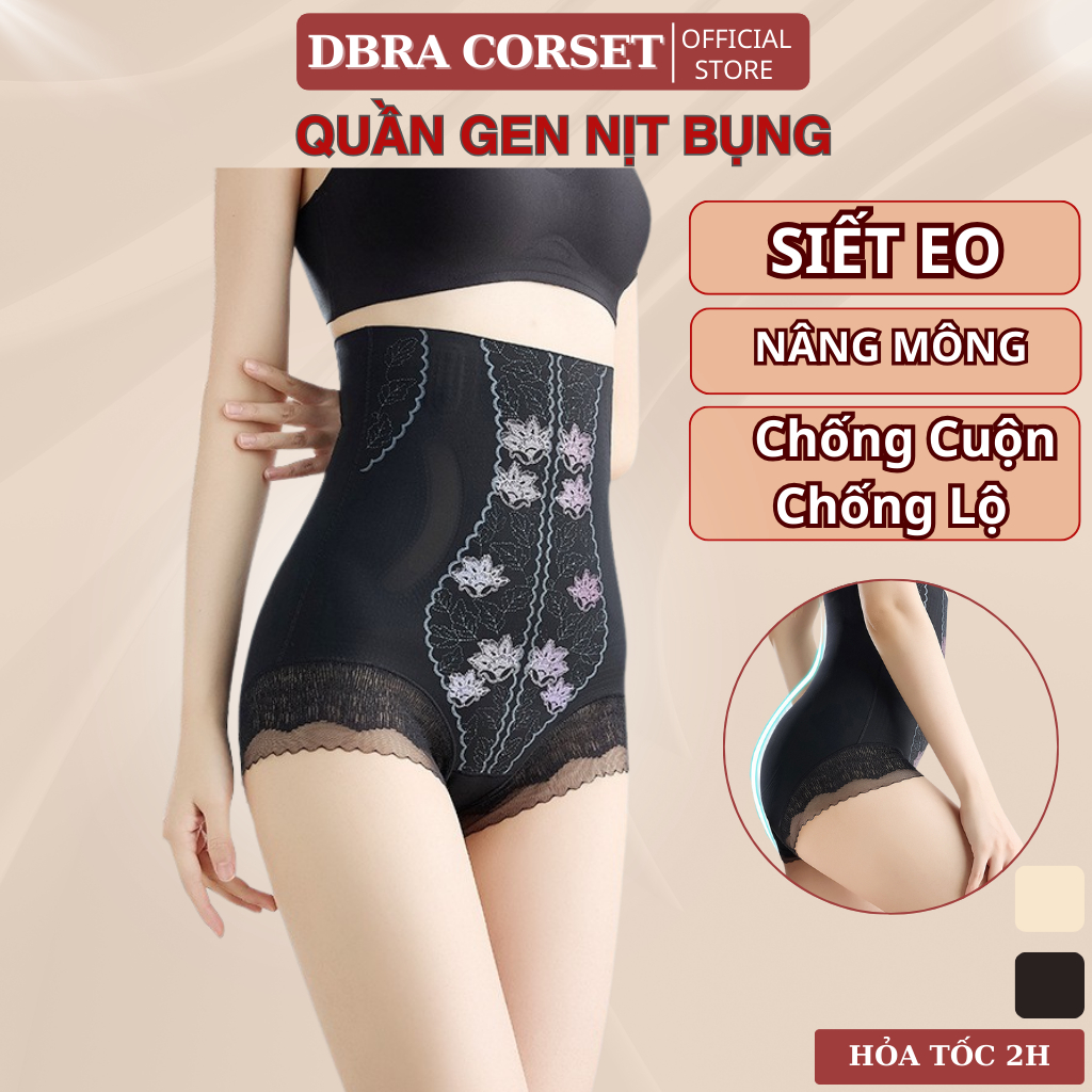 Quần Gen Nịt Bụng Cạp Cao Nâng Mông Thon Gọn Hạn Chế Lộ Hằn DBRA CORSET GB.69