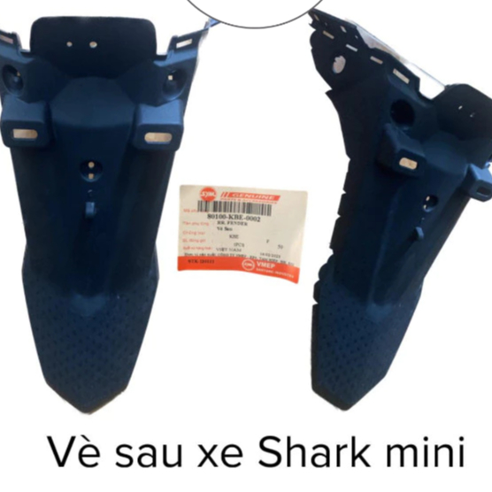 Chính hãng : Vè sau xe Shark mini - Shark 50 SYM( Gắn bảng số)