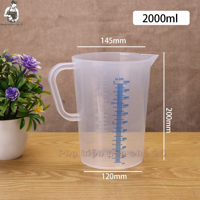 Ca Đong 2l Có Vạch Chia Định Mức/ Ly Đong Nhựa 2000ml/2L
