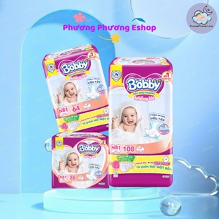 (Chỉ đóng túi màu gói nhỏ) Miếng lót sơ sinh Bobby Newborn 1 28/64/108 miếng