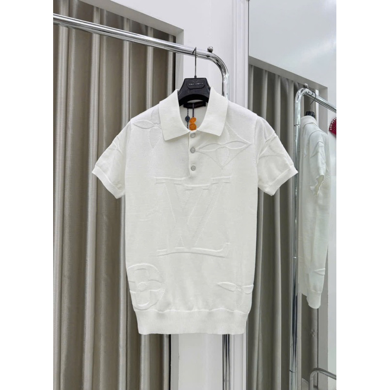 [Hight Quality] Hàng Có Sẵn!! Áo Polo Len 1V Luon Vuitoi Embroidered - Họa Tiết Logo To Dập Nổi Màu Sắc Tinh Tế Loại 1