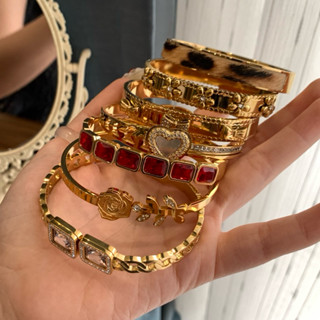 VÒNG TAY, KIỀNG TAY 'GOLD BANGLES' THÉP KHÔNG GỈ MẠ VÀNG MOONFIRE"