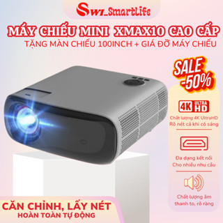 Máy Chiếu Mini XMAX10 SWI Hình Ảnh Sắc Nét Hỗ Trợ Video 4K Phục Vụ Xem Phim Giải Trí Dạy Học Đa Năng