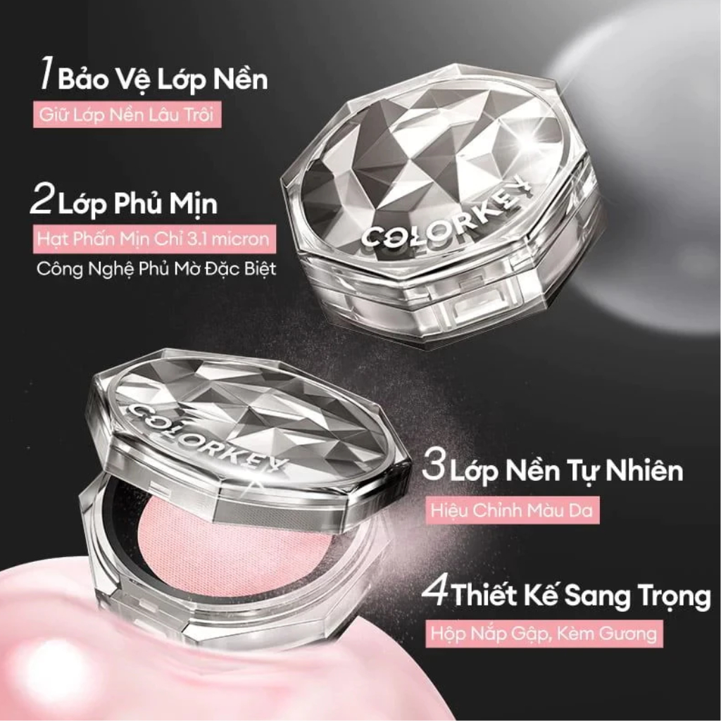 Phấn Phủ Dạng Bột Colorkey Lasting Naturally Occurring Loose Powder 8g