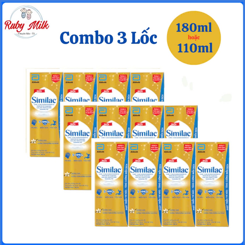 Combo 3 Lốc Sữa Pha Sẵn Similac 110ml/180ml Cho Bé Trên 1 Tuổi